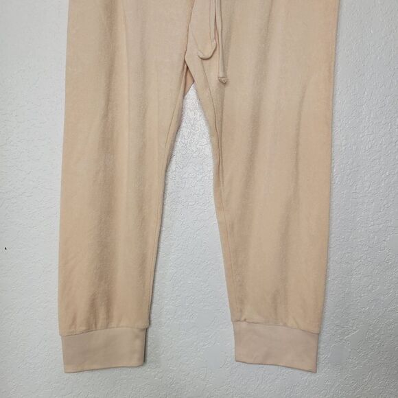 Juicy Couture Size XL Cream Terry Cloth Drawstring Elastic Waistband Joggers - Picture 3 of 7